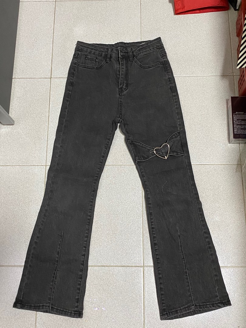 Flared y2k jeans
 for ladies main image 1