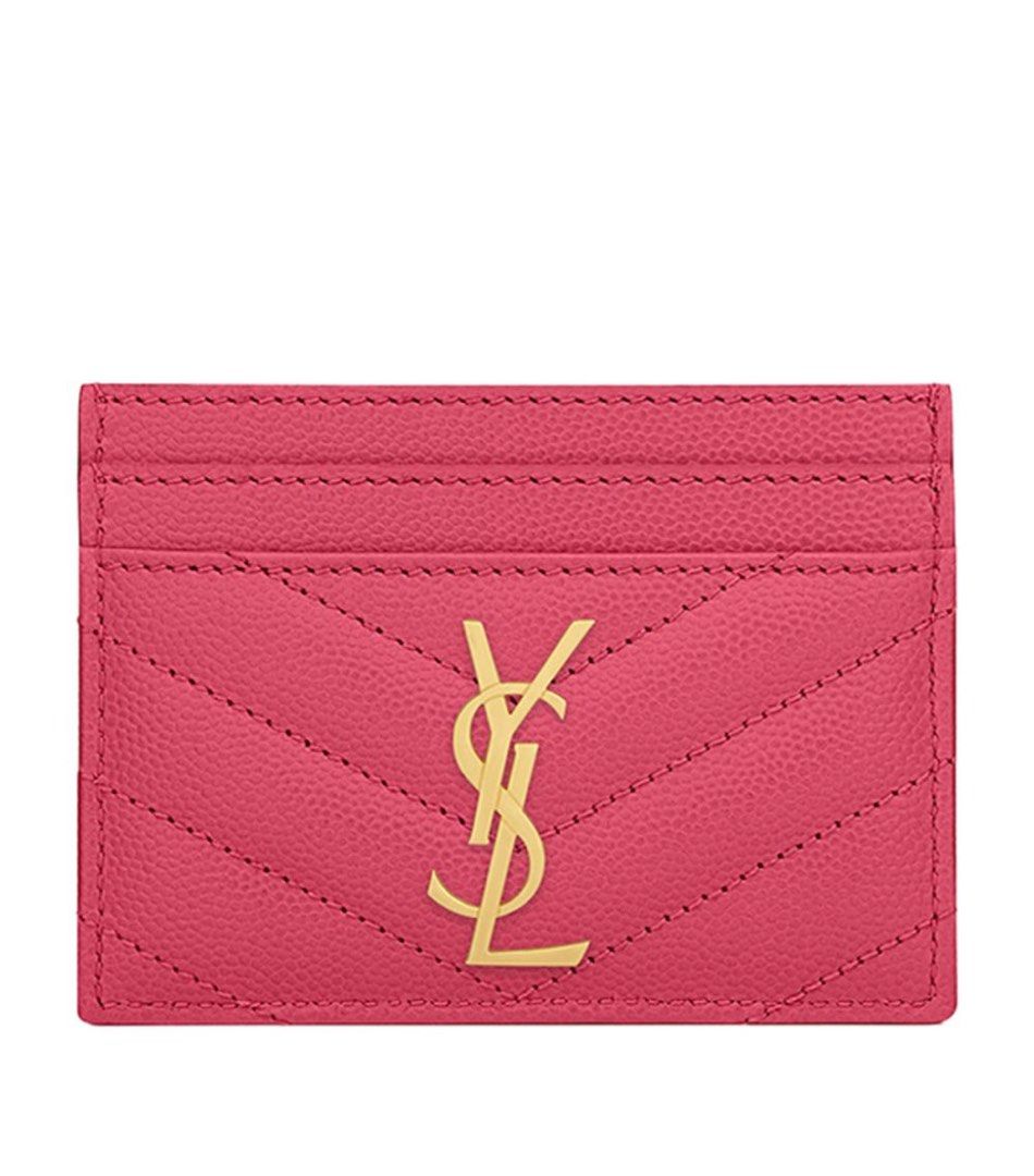 YSL Card Holder Blush, Luxury, Bags & Wallets on Carousell