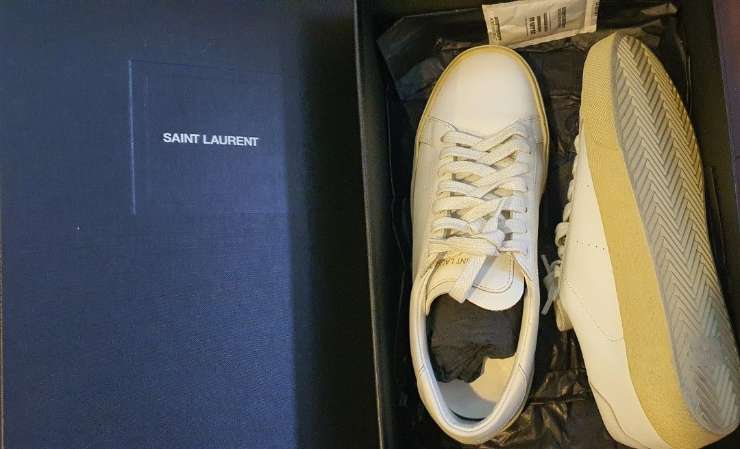 YSL Court Classic Leather Sneakers Luxury Sneakers Footwear on Carousell