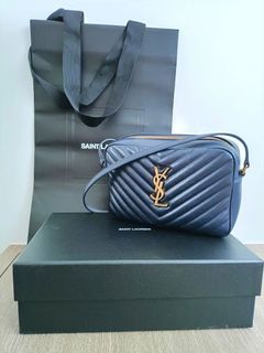 YSL SAINT LAURENT Mini Lou Camera Bag - Grey, Luxury, Bags & Wallets on  Carousell