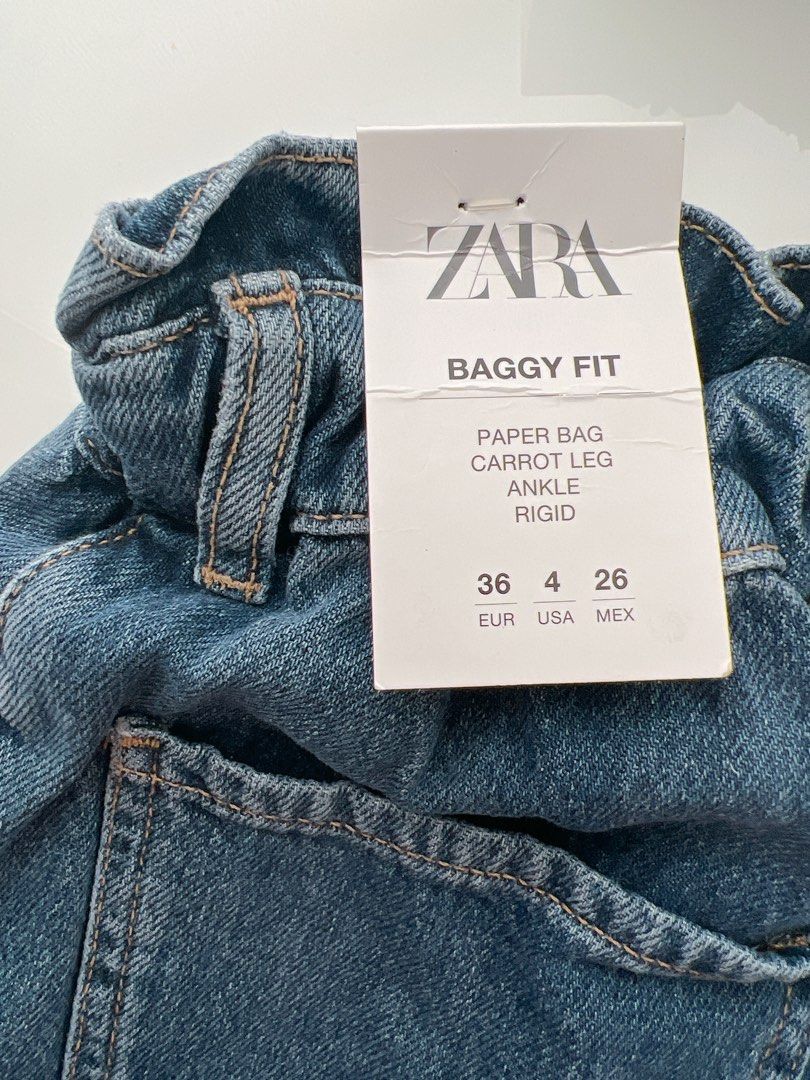 ZARA paperbag jeans baggy fit carrot legs blogger favorite