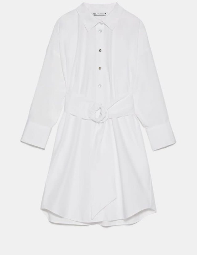 ZARA SHIRT DRESS LONG SHIRT WHITE KEMEJA PUTIH SALE 799‼️, Fesyen ...
