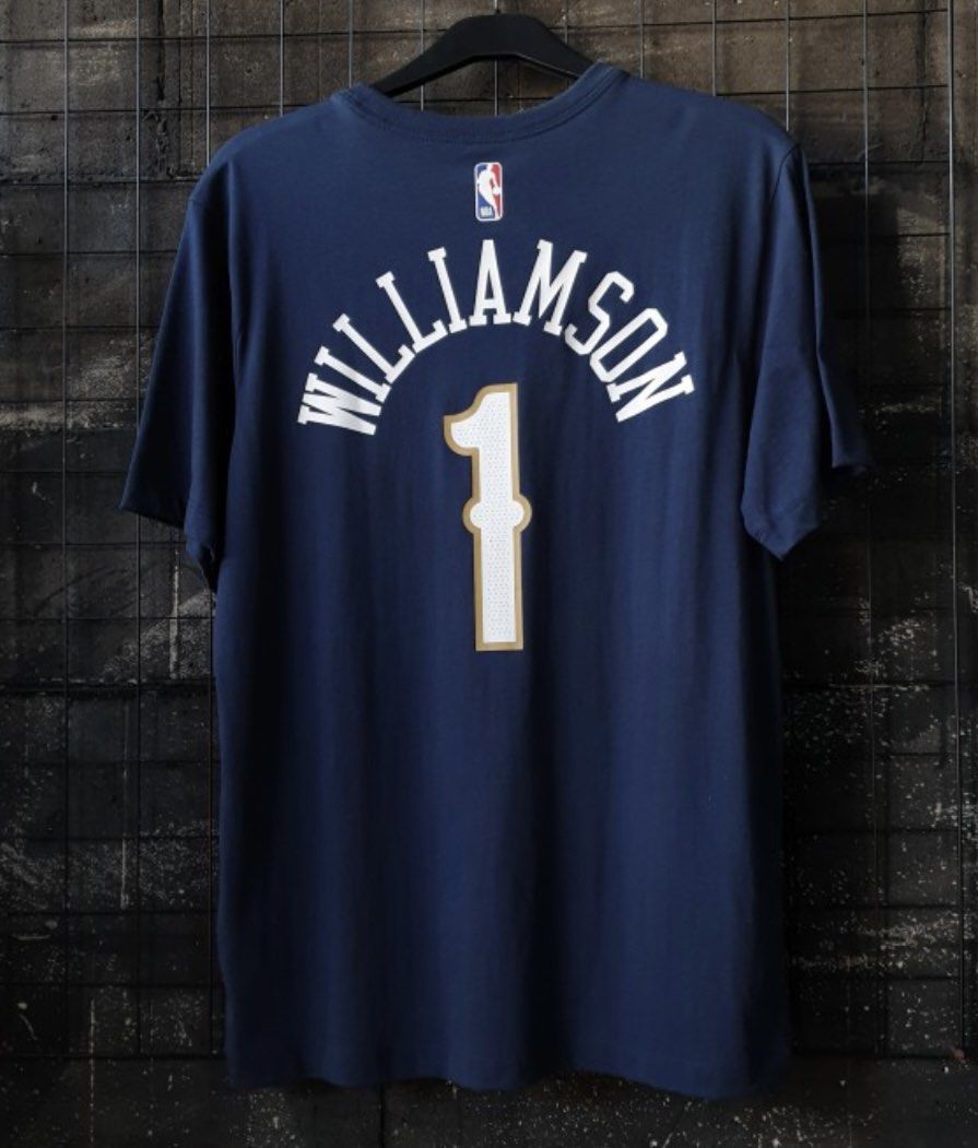 Navy Zion Williamson Tshirt Men's Nike Zion Williamson Navy New