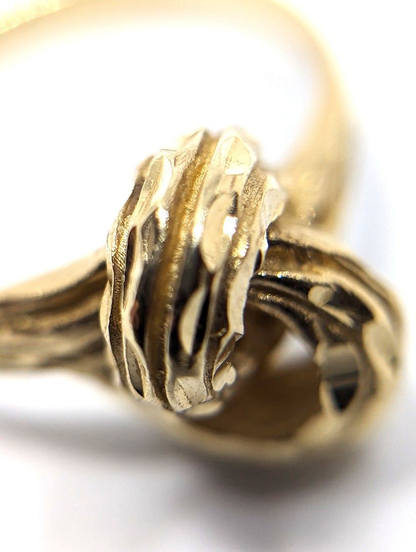 14k Gold Textured Knot Ring Women s Fashion Jewelry Organisers