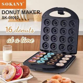 16 Hole Donut Maker Machine Double Sided Heating Electric Doughnut Maker Waffle Maker Machine 800