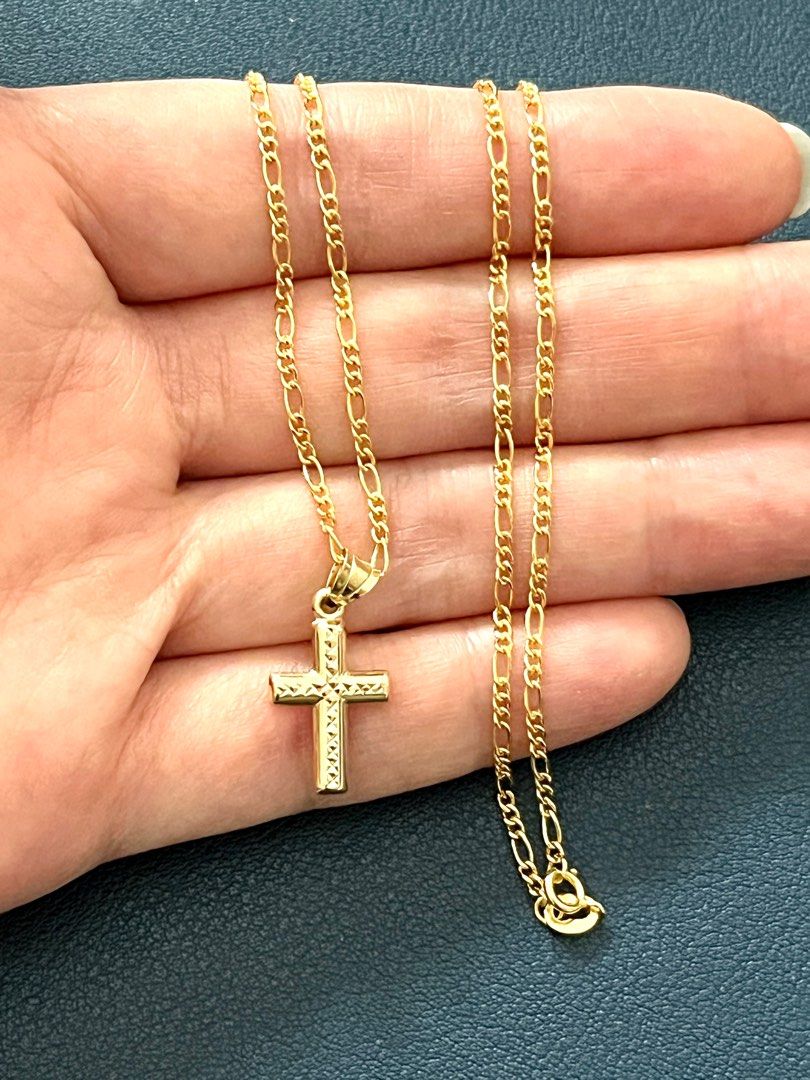 Gold cross necklace for sale deals