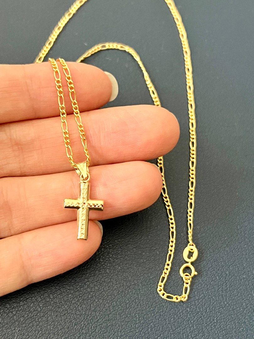Gold cross store necklace sale