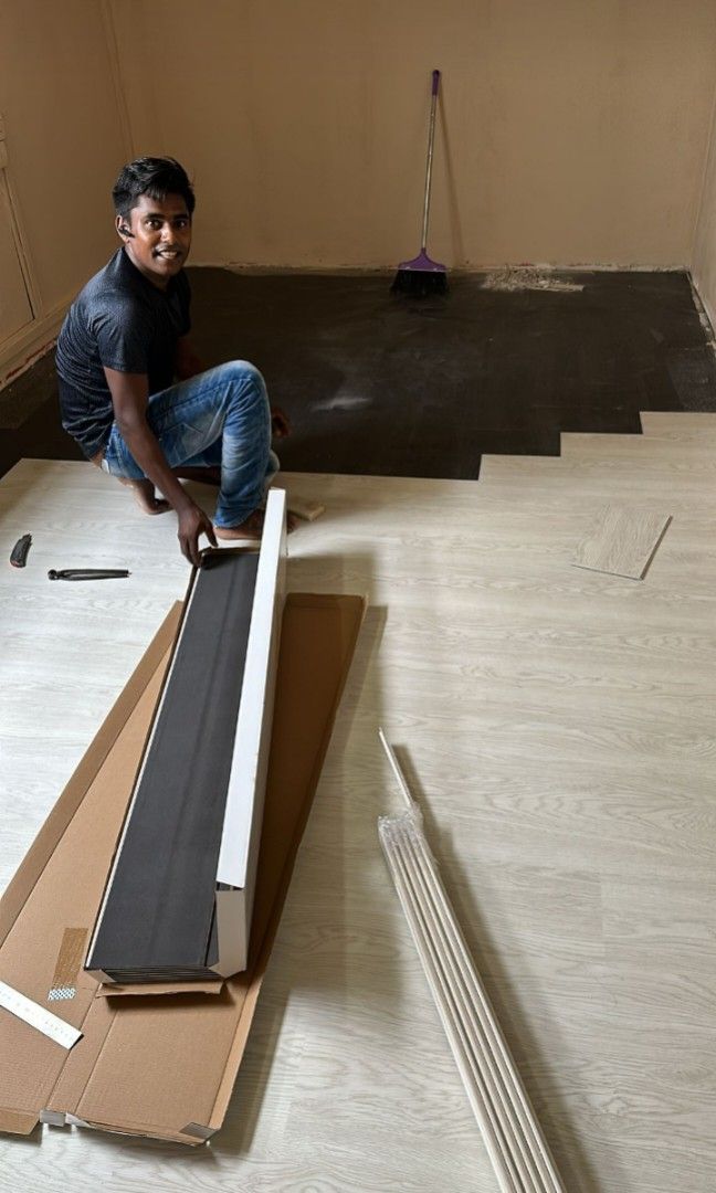 1 pipe paint free with HDB whole house package! plaster vinyl floor