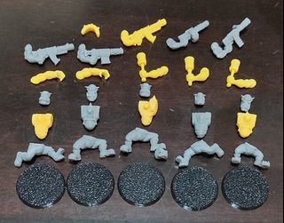3D Printed Warhammer 40K Ork Shootaz Set of 5 Miniature Figures