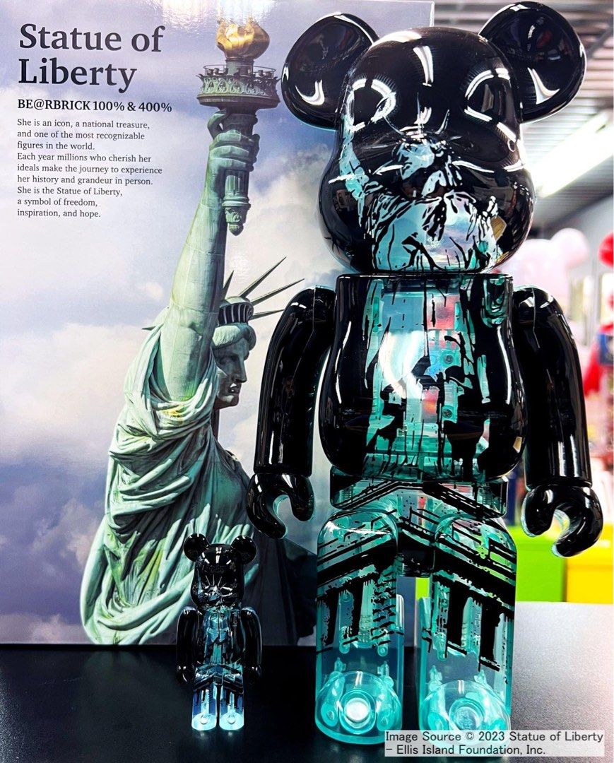 400%+100% Medicom Bearbrick State of Liberty 自由神像Be@rbrick