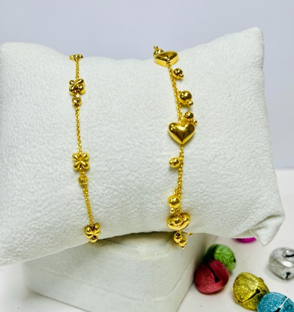 Gold heart baby outlet bracelet