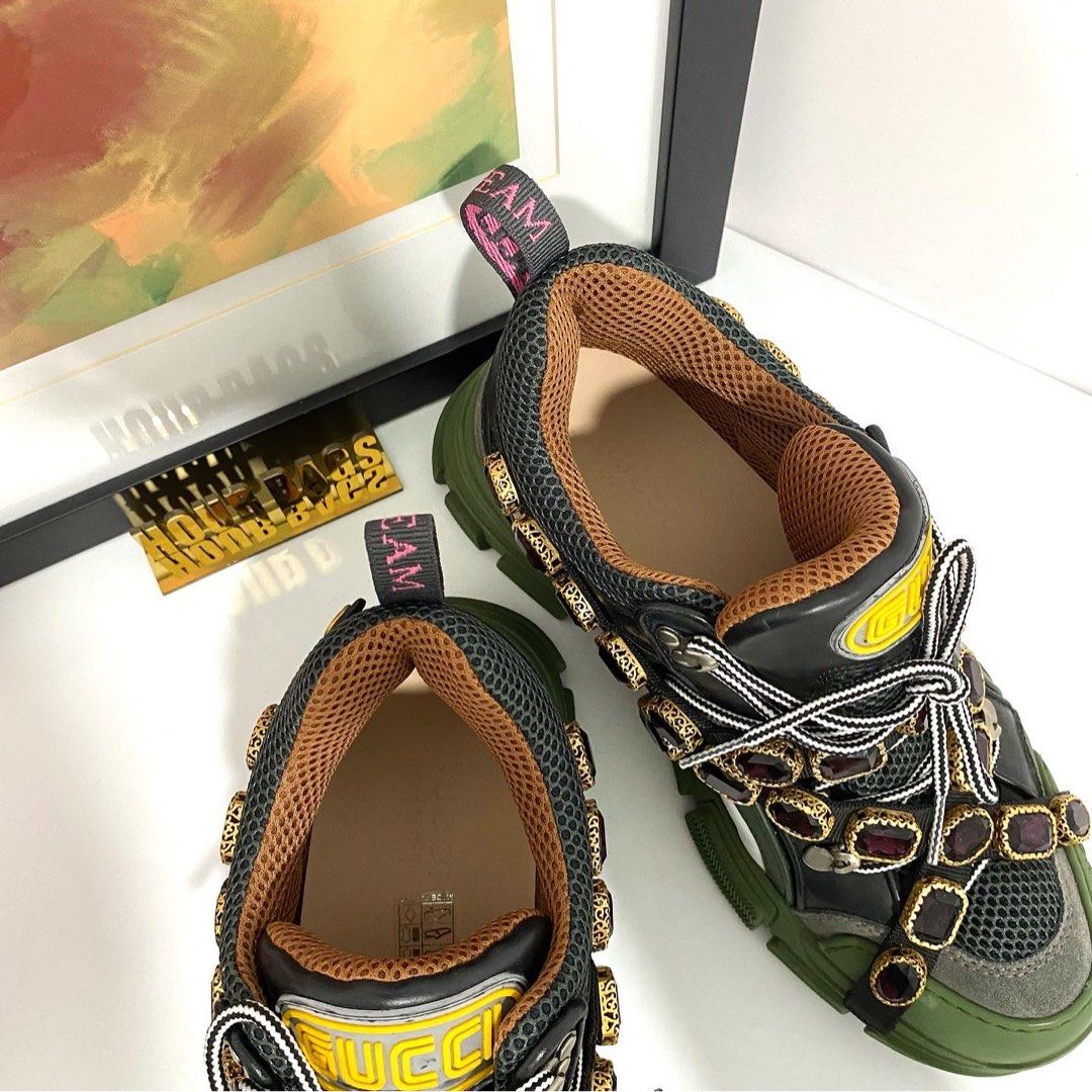 Jeweled gucci sneakers top