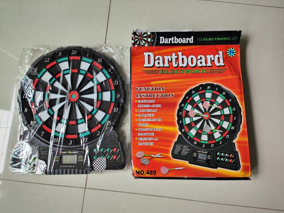 全新Dartboard Electronic Dart 自動計分電子射鏢飛鏢靶飛鏢盤安全飛鏢飛鏢機, 興趣及遊戲, 玩具& 遊戲類- Carousell