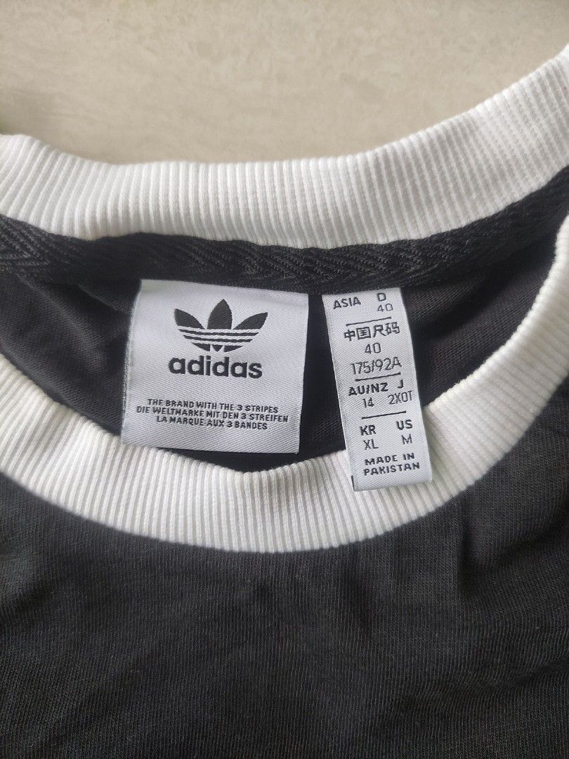 Adidas Adicolor Classics Slim 3- Stripes Tee, Women's Fashion, Tops, Other  Tops on Carousell