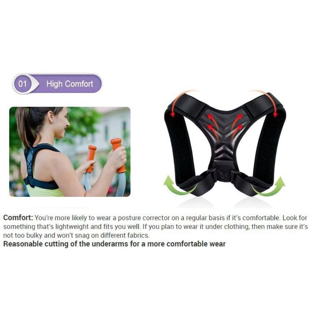 Posture Corrector for Women and Men, Caretras Adjustable Upper Back Brace