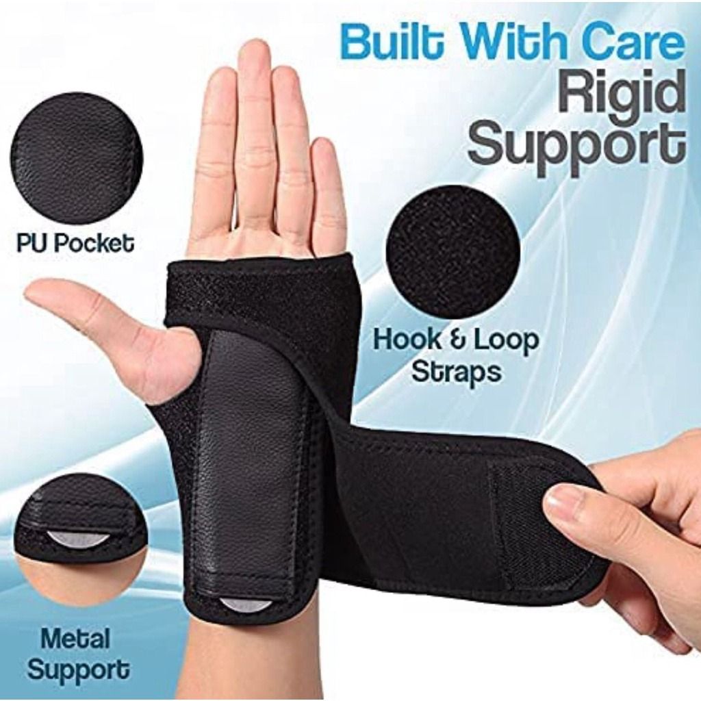BraceUP Carpal Tunnel Wrist Brace with Metal Wrist Splint for Hand and  Wrist Support and Tendonitis Arthritis Pain Relief - for Men and Women  (L/XL