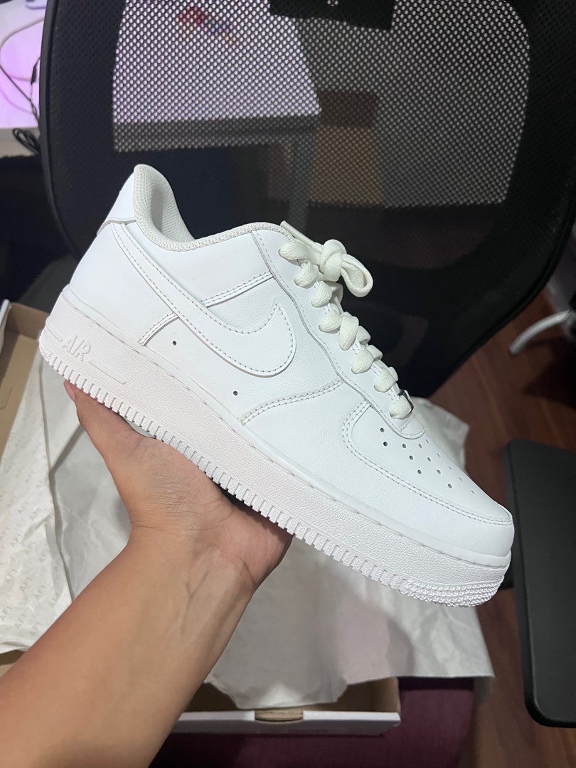 AF1 TRIPLE WHITE Men s Fashion Footwear Sneakers on Carousell