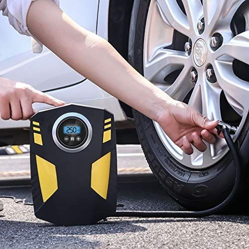 AIBEAU Digital Car Tyre Inflator Air Compressor with Auto Stop and LED Light 12V Fast Portable Air Pump for Car Bicycle Motorcycle Ball Air Mattress
