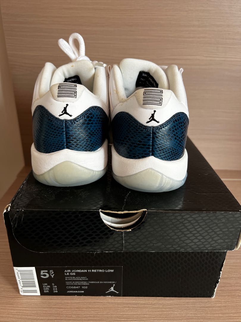 Jordan 11 sales blue snakeskin gs