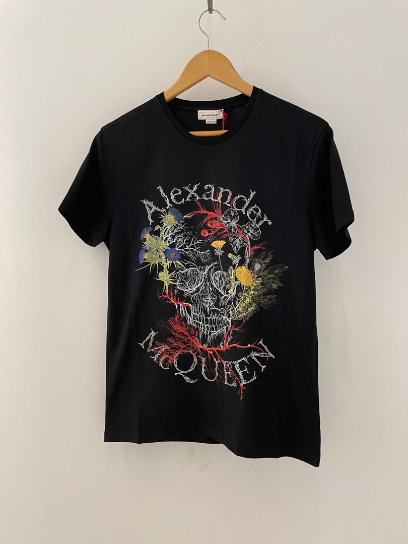 Alexander McQueen Glowing Botanical Skull T-shirt McQ, 名牌, 服裝