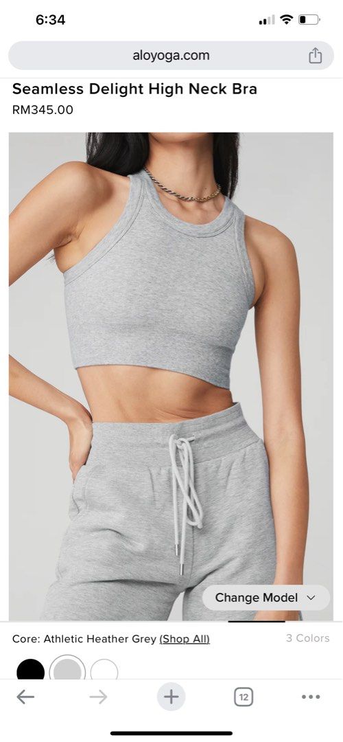 Alo Yoga Bae Crop Hoodie In Athletic Heather Grey