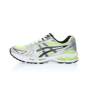 ASICS GEL - KAYANO 14 Series Lightweight Cushioning Casual Athletic Running Shoes "Silver Black Lemon Green"