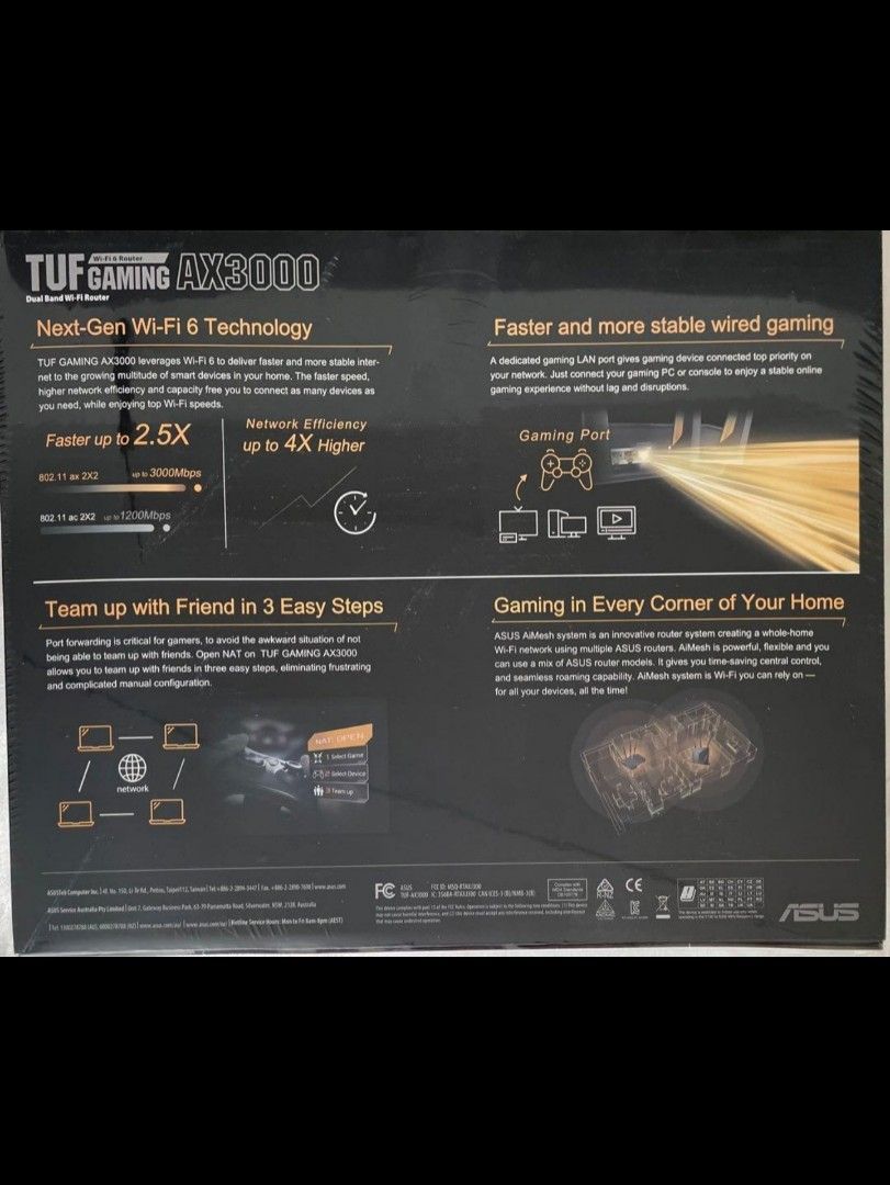 ASUS AX3000 WiFi 6 Router, Computers & Tech, Parts & Accessories ...