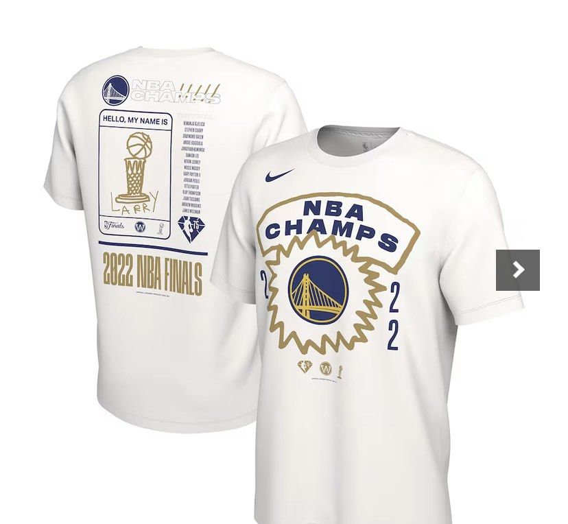 Golden State Warriors Nike NBA Finals 2022 Celebration Roster T-Shirt - Mens