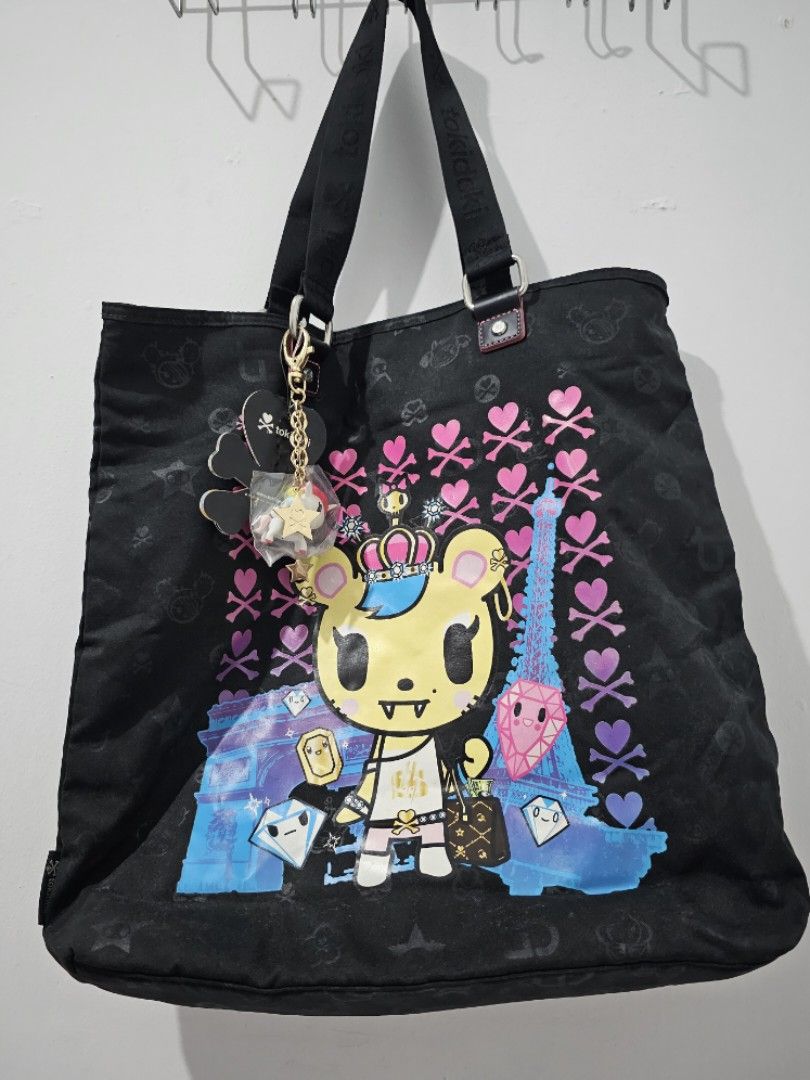 Authentic Tokidoki Tote Bag (Black Big) (Category: Tote Bags) located in Manila. Submitted by keishache04272 (Listing ID 1258547407, Image 1). Description: Brand New with tag Bought in USA Lightweight, spacious and chic Perfect for everyday use Meetup: Mister Kabab West Ave, Trinoma and SM North Edsa Delivery: Pay item first through BPI, BDO, or Gcash. Buyer book and pay for shipping with Lalamove or Grab.