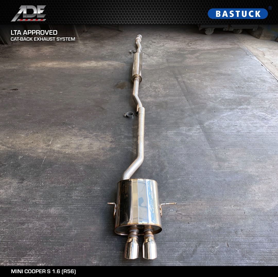 BASTUCK LTA APPROVED CAT-BACK EXHAUST SYSTEM FOR MINI COOPER S 1.6 (R56 ...