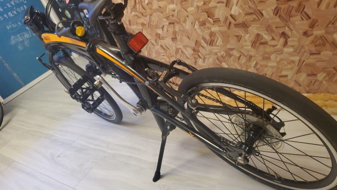 Tern Verge P20 鋁合金折疊車-黑底橘標, 運動產品, 單車及配件, 單車