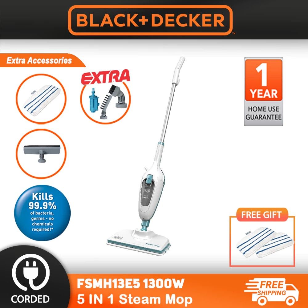 Black and Decker 5 in 1 Steam Mop FSMH13E5, Furniture & Home Living