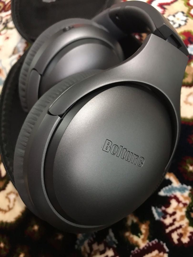 BOLTUNE BH010 Active Noise Cancelling Headphones Boltune 2020 Upgrade Bluetooth 5.0 Over Ear Wireless Headphones with Mic Deep Bass Comfortable