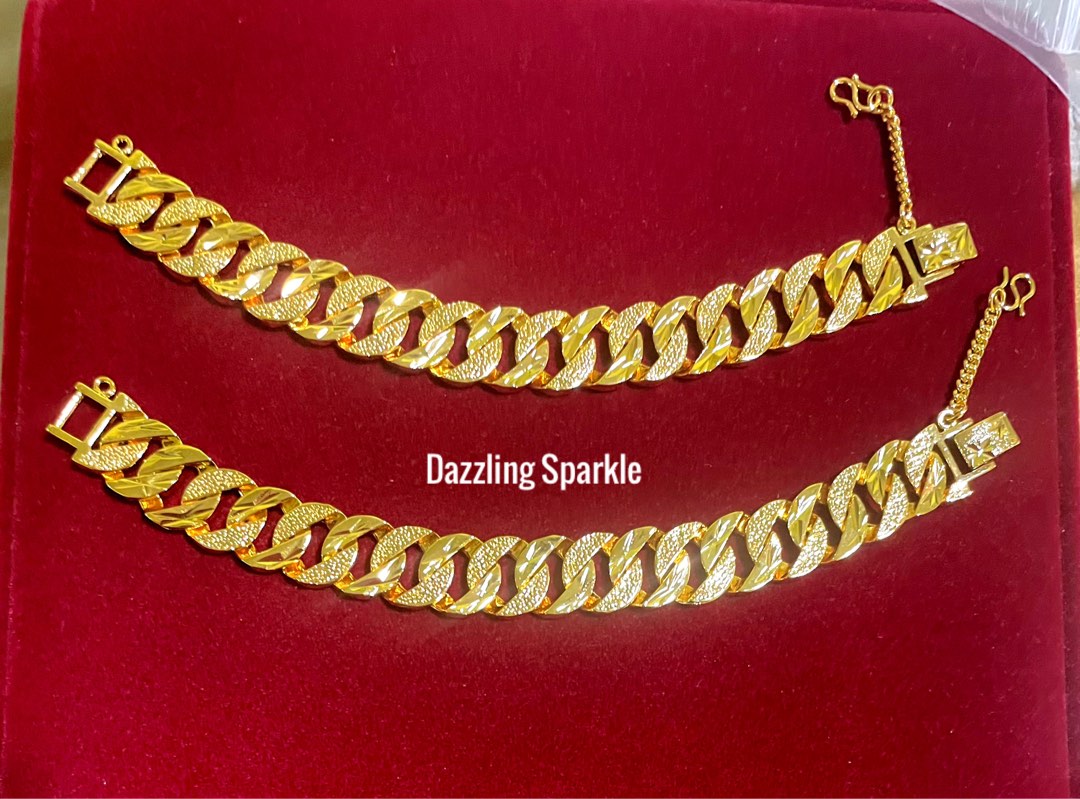 Bracelet (Unisex )100 Bangkok premium 916 Gold plated Milo Bracelet