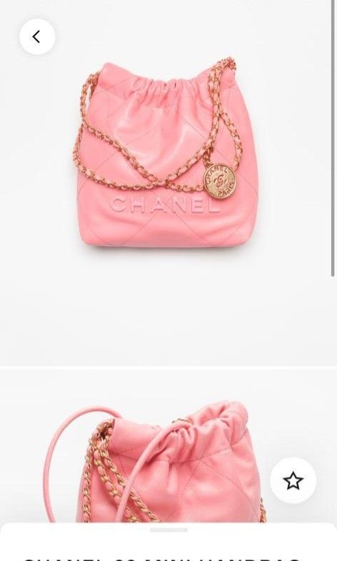 women pink chanel bag vintage