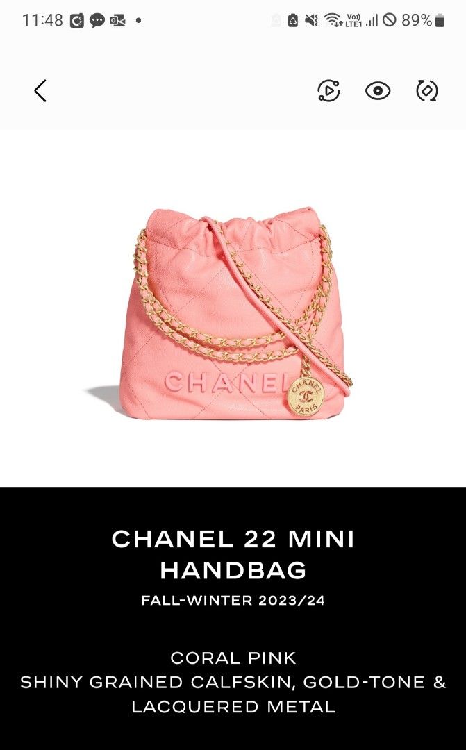 mini chanel pink bag