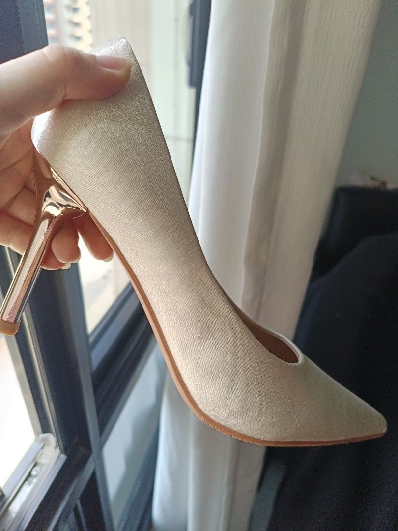 Brand New white champagne 8cm rose gold heels wedding heels