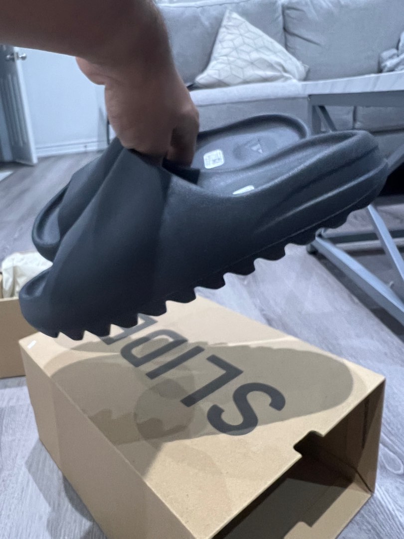 Brand New Yeezy Slides Black Slate Size 11 Men s Fashion