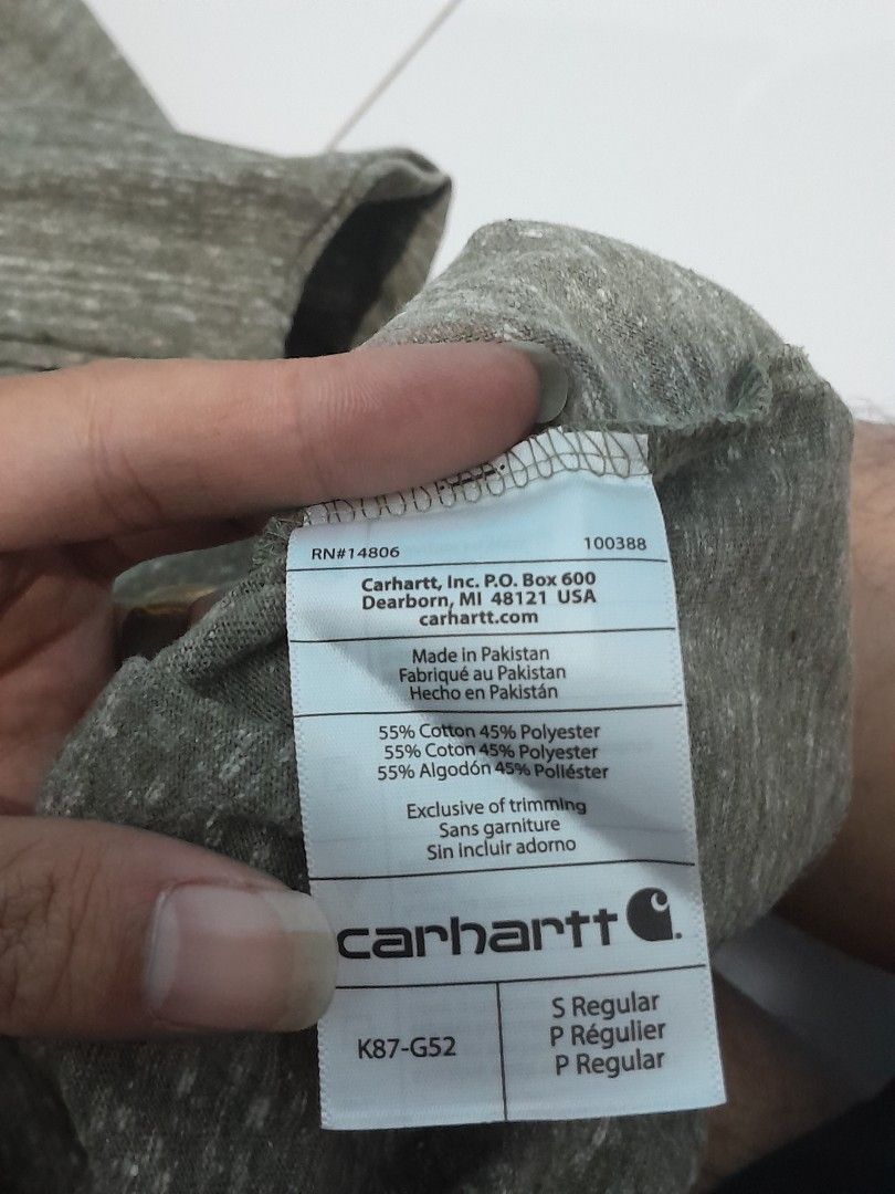 Carhartt K87 Pocket T Shirt Winter Moss Heather