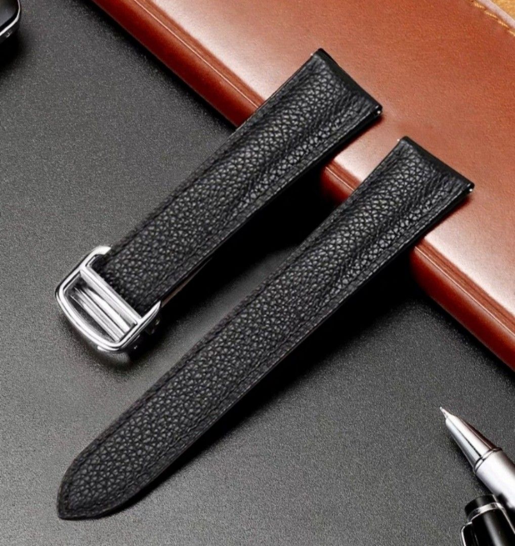 18mm/16mm Genuine Dark Red Alligator Crocodile Leather Watch Strap