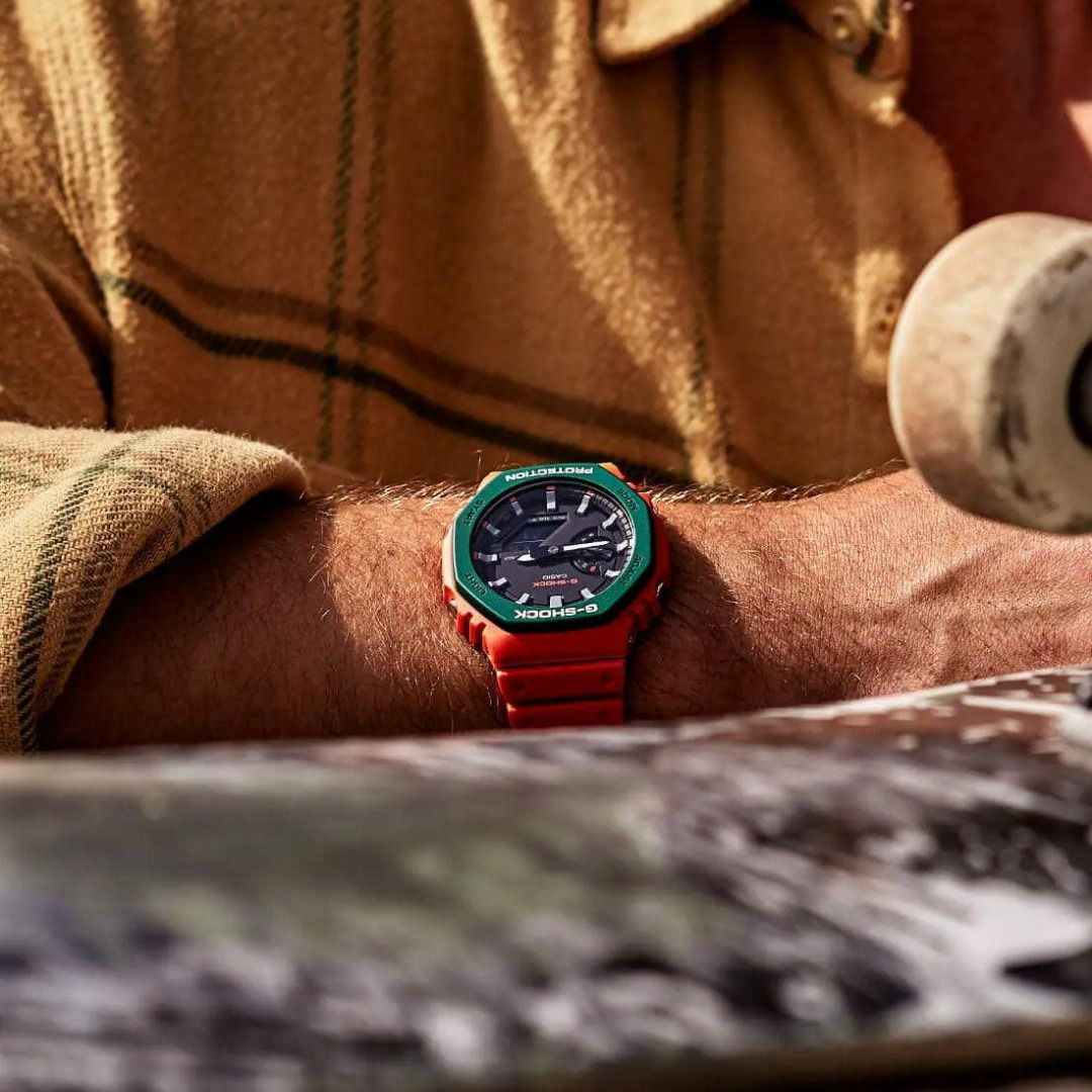 G shock green and orange online
