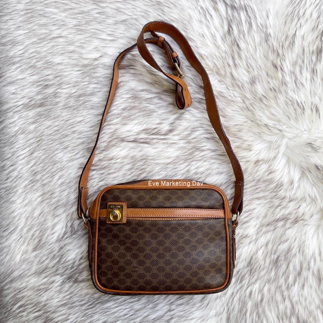 Celine Macadam Vintage Gancini Small Crossbody, Luxury, Bags & Wallets