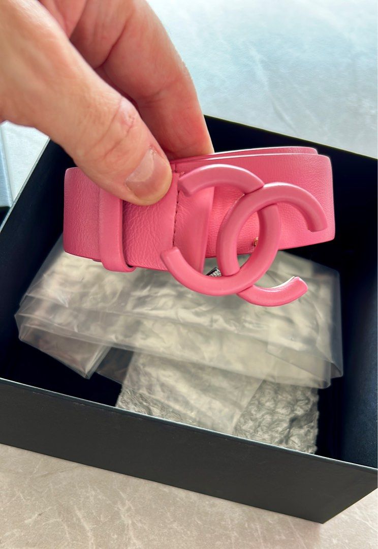 Chanel belt pink new size 30 32