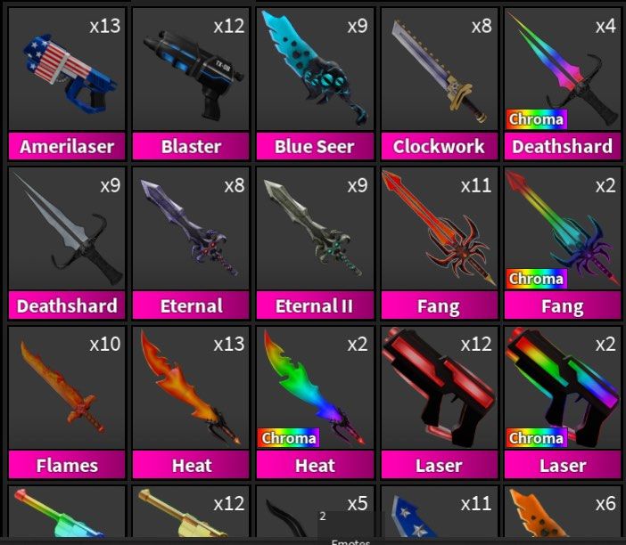 CHEAPEST MM2 SUPER RARE GODLY, Chroma. FAST Delivery Indonesia