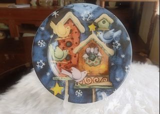 Christmas Bird Decorative Plate