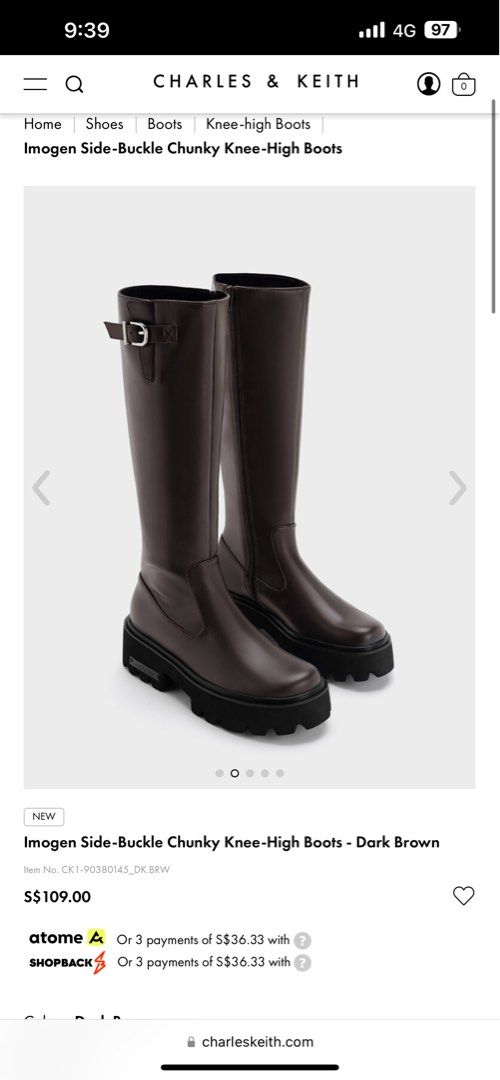 Chunky knee high new arrivals boots