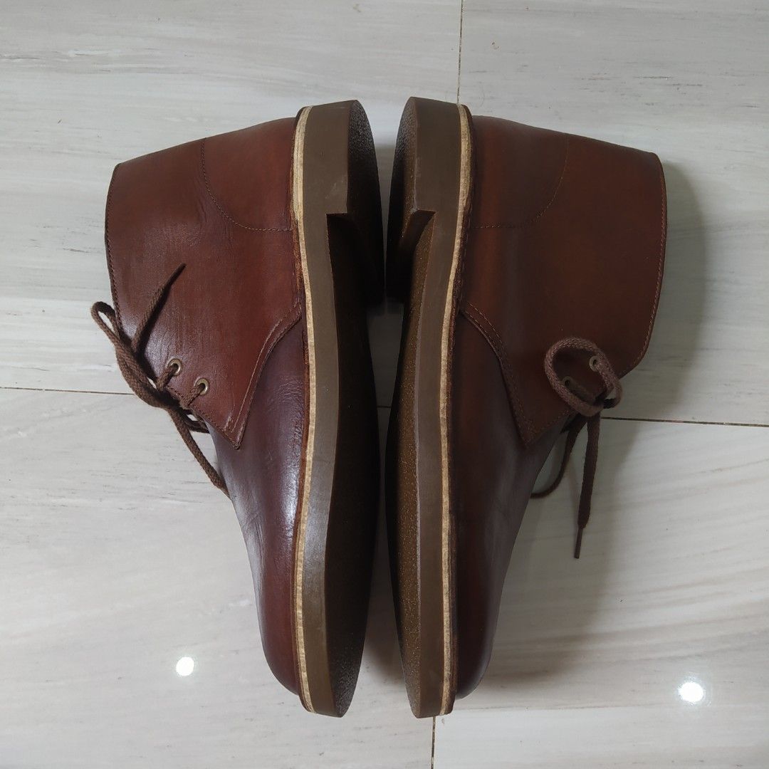 clarks bushacre 2 dark tan leather