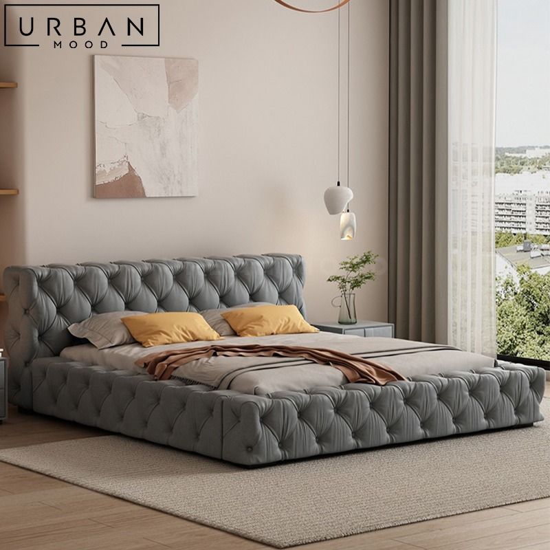 CLEO Modern Velvet Bedframe, Furniture & Home Living, Furniture, Bed