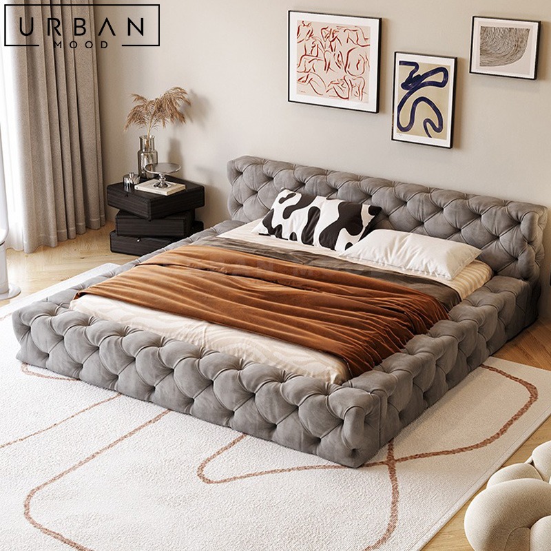 CLEO Modern Velvet Bedframe, Furniture & Home Living, Furniture, Bed