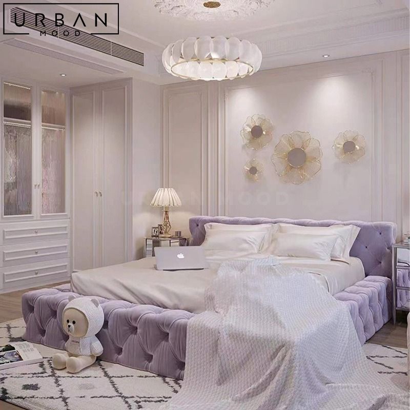 CLEO Modern Velvet Bedframe, Furniture & Home Living, Furniture, Bed